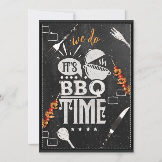 Nous faisons C'est l'heure du BBQ Invitation de fê (Devant)