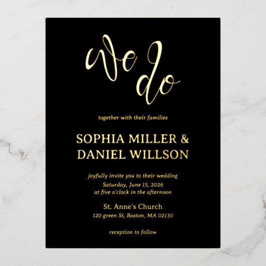 Nous faisons des Faire-part de mariage de calligra (Recto)