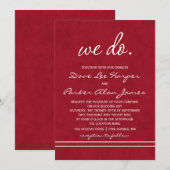 Nous faisons des invitations de mariage (Devant / Derrière)