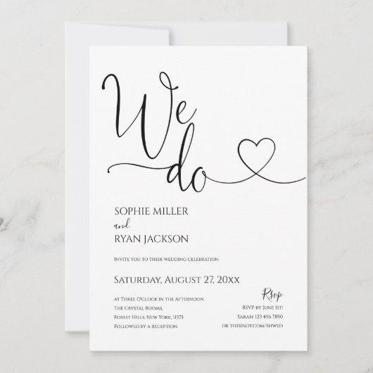 Nous Faisons Des Invitations De Mariage Nous Faiso (Devant)