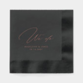 Nous Faisons Élégante Calligraphie Mariage Noir Or (Recto)