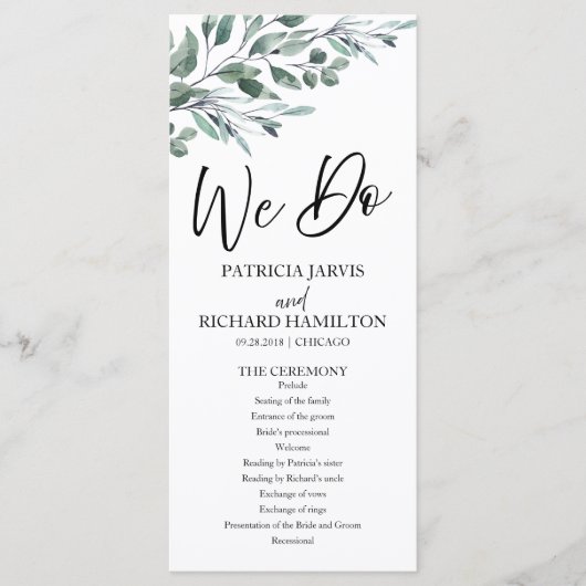 Nous faisons Eucalyptus Feuille Programmes de mari (Devant)