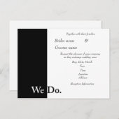 Nous faisons Faire-part de mariage (Devant / Derrière)