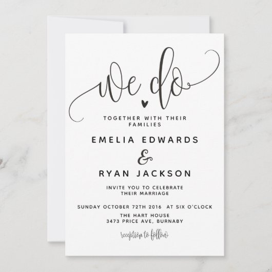 Nous faisons Faire-part de mariage (Devant)