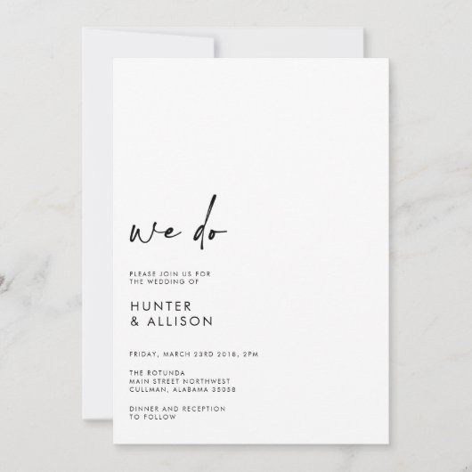 Nous faisons Faire-part de mariage (Devant)