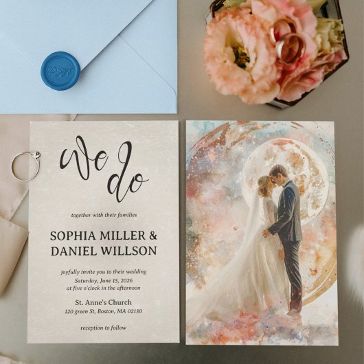 Nous faisons faire-part de mariage aquarelle