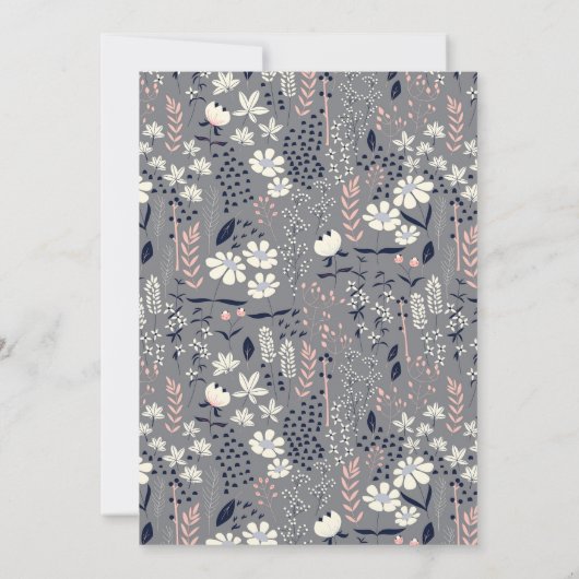 Nous Faisons Floral Mariage Invitations (Dos)