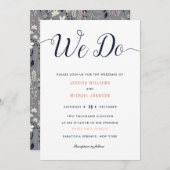 Nous Faisons Floral Mariage Invitations (Devant / Derrière)