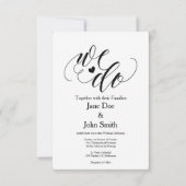 Nous faisons le faire-part de mariage de base (Devant)