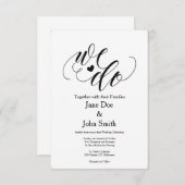 Nous faisons le faire-part de mariage de base (Devant / Derrière)