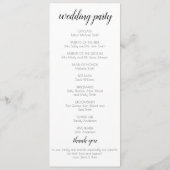 Nous faisons le programme de mariage (Dos)