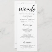 Nous faisons le programme de mariage (Devant / Derrière)