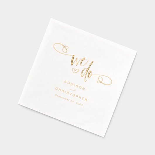 Nous faisons manuscrit Script Mariage Gold (Gauche)