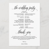 Nous faisons mariage carte programme 5x7 design mo (Dos)