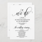 Nous faisons mariage carte programme 5x7 design mo (Devant / Derrière)