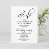 Nous faisons mariage carte programme 5x7 design mo (Debout devant)