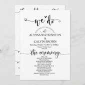 Nous faisons mariage carte programme 5x7 design v2 (Devant / Derrière)