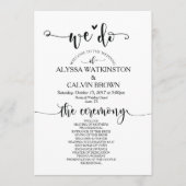 Nous faisons mariage carte programme 5x7 design v2 (Devant)
