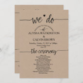 Nous faisons mariage carte programme 5x7 design v3 (Devant / Derrière)