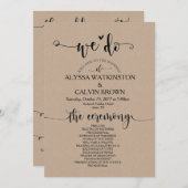 Nous faisons mariage carte programme 5x7 design v3 (Devant / Derrière)