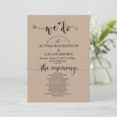 Nous faisons mariage carte programme 5x7 design v3 (Debout devant)