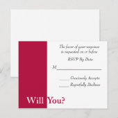 Nous faisons mariage carte RSVP (Devant / Derrière)