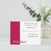 Nous faisons mariage carte RSVP (Debout devant)