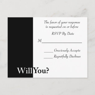 Nous faisons mariage carte RSVP