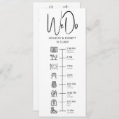 Nous faisons Mariage Jour Timeline Programme plat (Devant / Derrière)