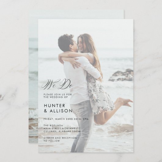 Nous faisons Mariage Photo Invitation (Devant / Derrière)