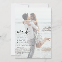Nous faisons Mariage Photo Invitation