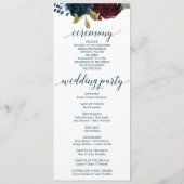 Nous faisons Mariage Programme Bourgogne Marine (Dos)