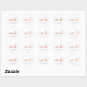 Nous faisons Merci Rose Mariage or Sticker (Feuille)