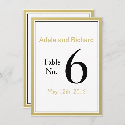 Nous faisons Moderne Chic Mariage Numéro de table (Devant / Derrière)