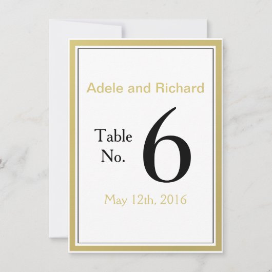 Nous faisons Moderne Chic Mariage Numéro de table (Devant)