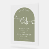 Nous faisons Sage Green Script Mariage moderne Acc (Angle)