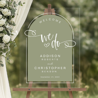 Nous faisons Sage Green Script Mariage moderne Acc