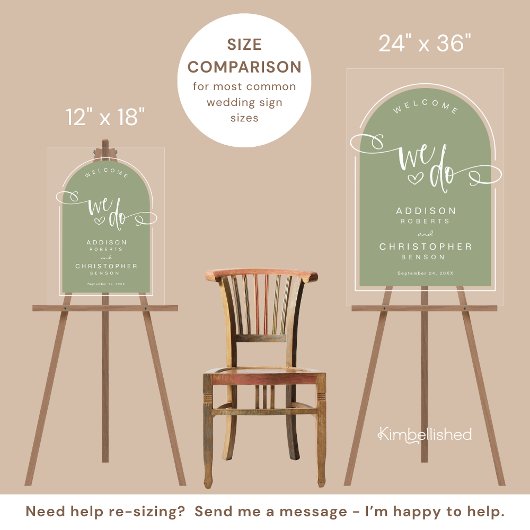 Nous faisons Sage Green Script Mariage moderne Acc