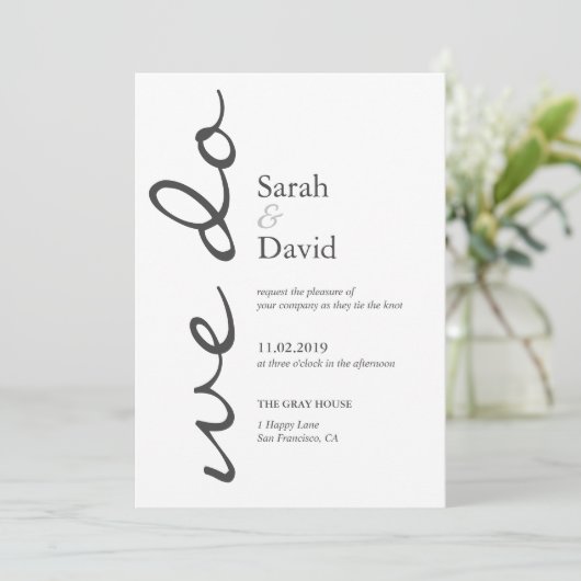 Nous faisons simple Faire-part de mariage d'élégan (Debout devant)