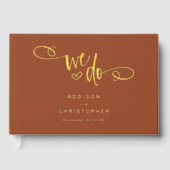 Nous faisons Terracotta Mariage Gold Foil Guides (Recto)