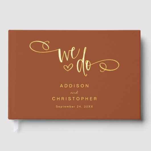Nous faisons Terracotta Mariage Gold Foil Guides (Recto)