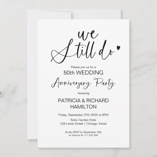 Nous faisons toujours des invitations pour mariage (Devant)