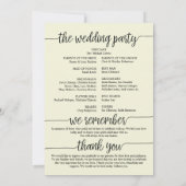 Nous faisons toujours la carte de programme (Dos)