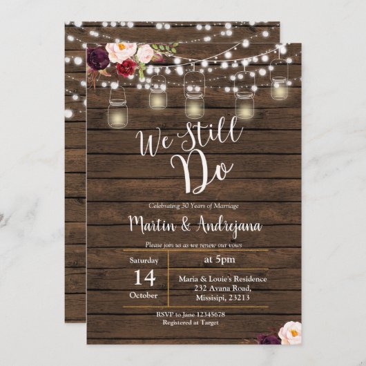 Nous faisons toujours Mariage Anniversaire carte d (Devant / Derrière)