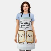 Nous faisons un beau couple tablier toast mignon (Porté)