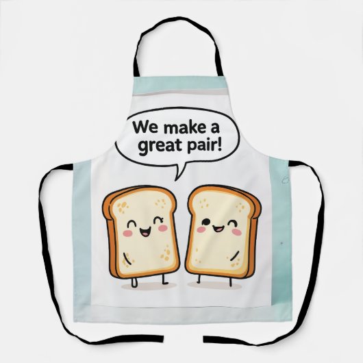 Nous faisons un beau couple tablier toast mignon (Recto)