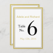 Nous faisons un numéro de table de mariage chic mo (Devant / Derrière)