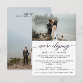 Nous Fuyons pour nous Marier Invitation Faire-part (Devant / Derrière)