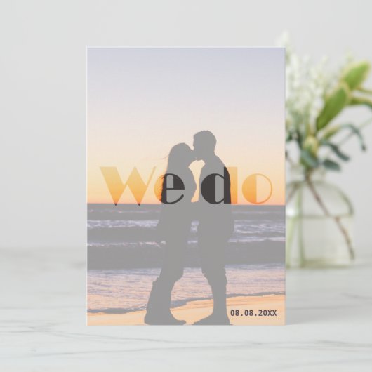 Nous le faisons - Faire-part de mariage coucher de (Debout devant)