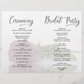 Nous le faisons ! Programme de mariage moderne Ros (Dos)